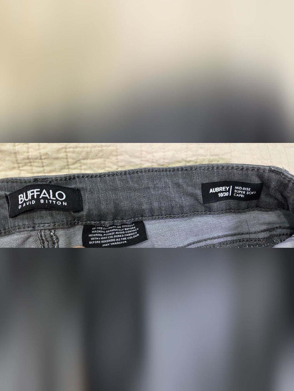 BUFFALO David Bitton Jeans Women’s 10 Gray Aubrey Mid Rise Super Soft Capri - Picture 9 of 11